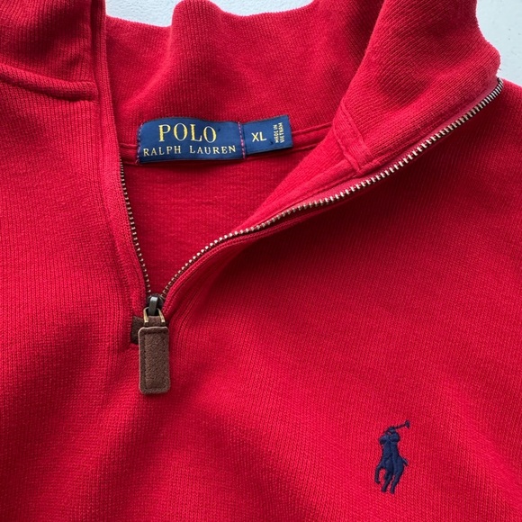 Men’s Polo Ralph Lauren Red Pony 1/4 Zip
Pullover Size XL - Picture 1 of 4